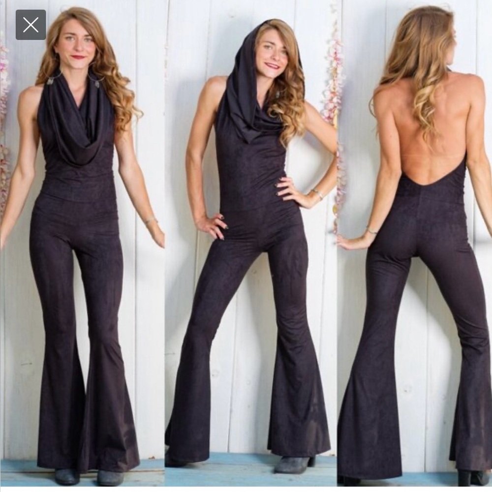 Super low back sexy red jumpsuit